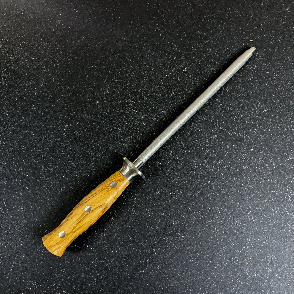 Chaira Diamantada para Afilar Cuchillos con Mango de Olivo