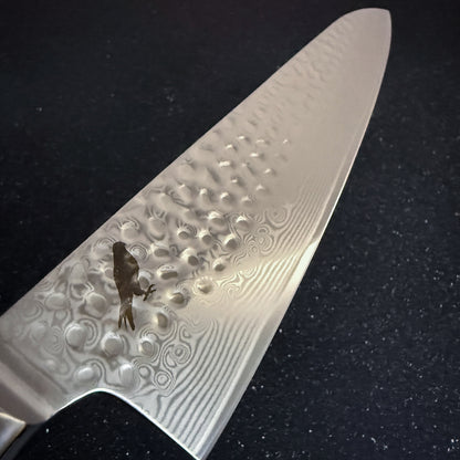 Cuchillo de Chef de Cocina y Parrilla de Acero Damasco "Tronador"