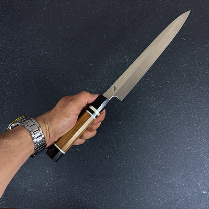 Cuchillo Sashimi Yanagiba Japones de Acero 10Cr15CoMoV "Shiranami"