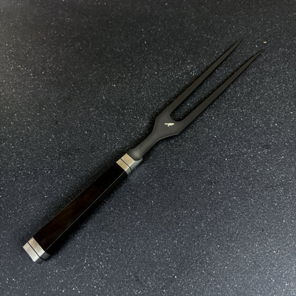 Pincho Parrillero Premium de Acero Inoxidable con Mango de Ebano