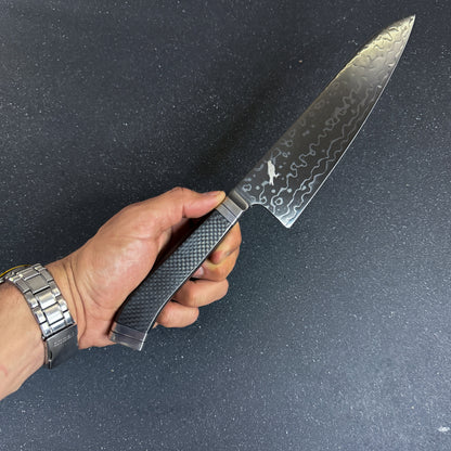 Cuchillo de Chef de Cocina de Acero Damasco con Nucleo M390 "Hayate"