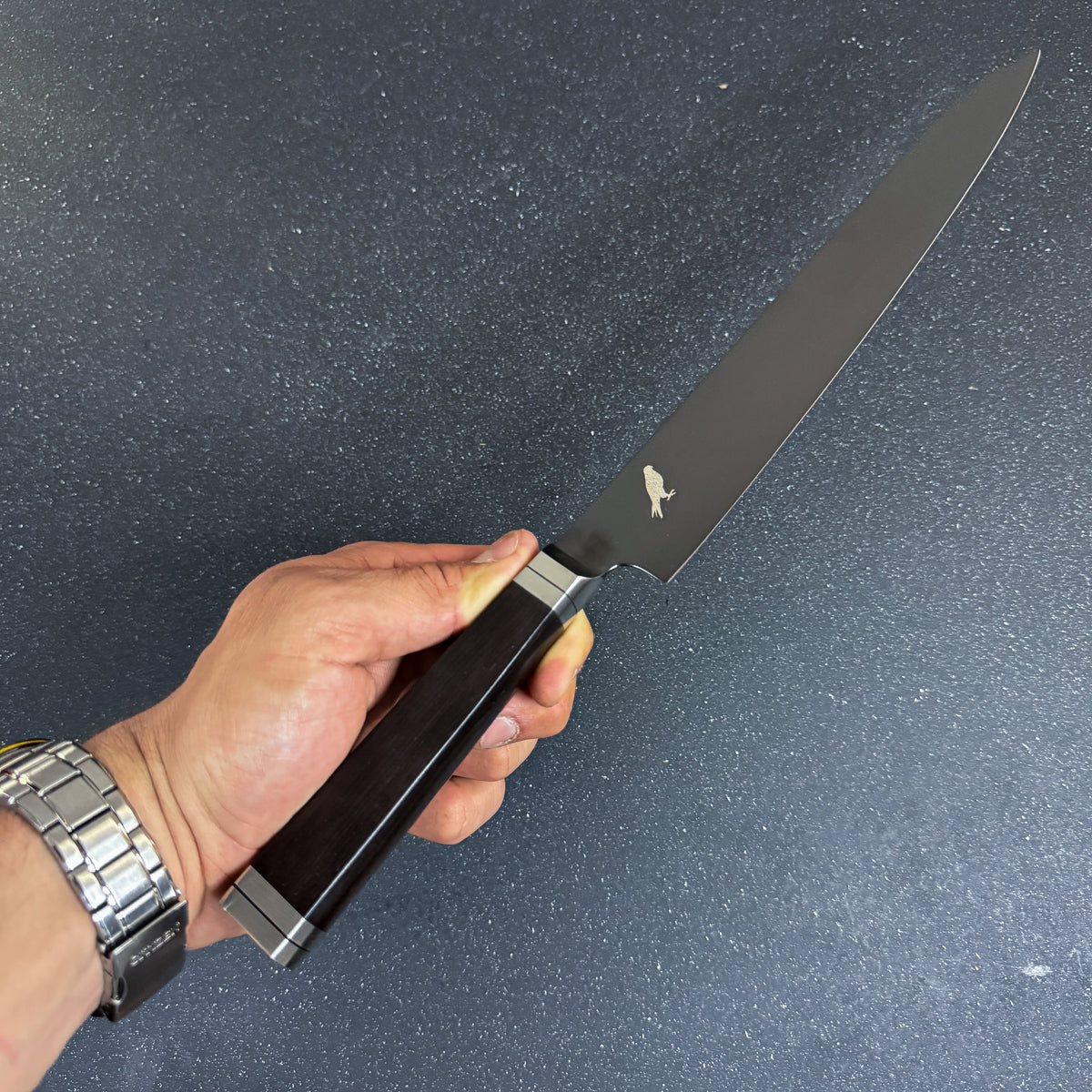 Cuchillo Trinchador de Cocina de Acero Damasco "Sumi"