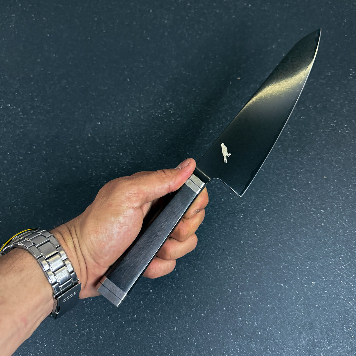 Cuchillo de Chef de Cocina de Acero Damasco "Kage"