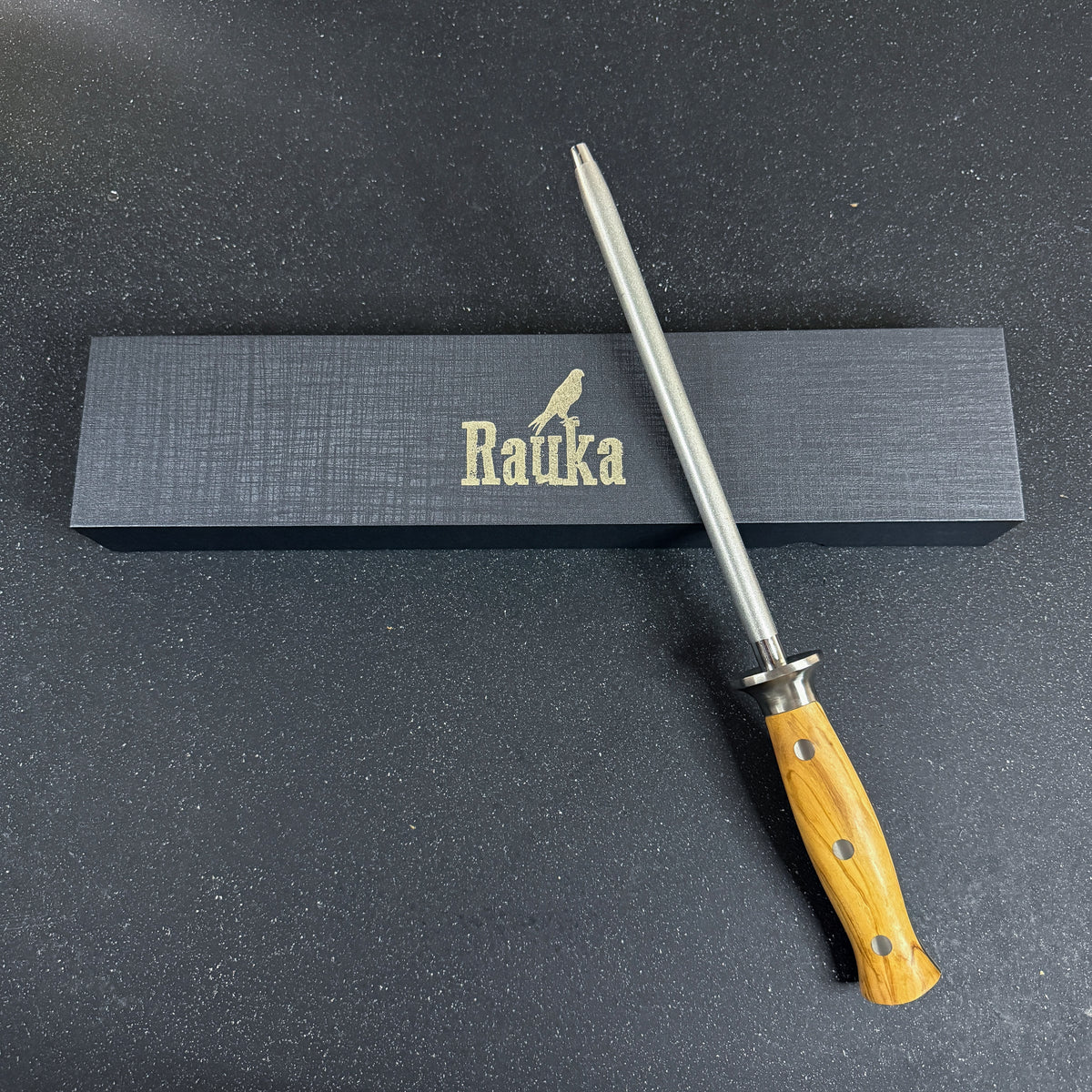 Chaira Diamantada para Afilar Cuchillos con Mango de Olivo