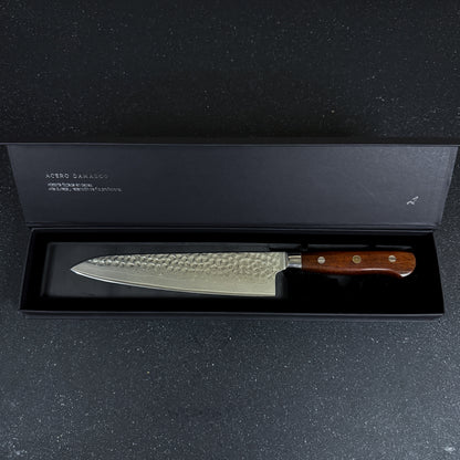 Cuchillo de Chef de Cocina y Parrilla de Acero Damasco "Tronador"