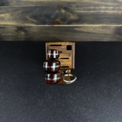 Set Profesional de 3 Cuchillos de Acero Damasco y Tijeras "Lonquimay"
