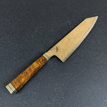 Cuchillo Kiritsuke de Cocina de Acero Damasco con Cobre "Akagane"