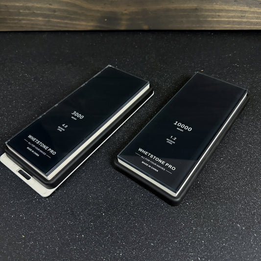 Piedra para Afilar Cuchillos Doble Grano 3000/10000 con Base