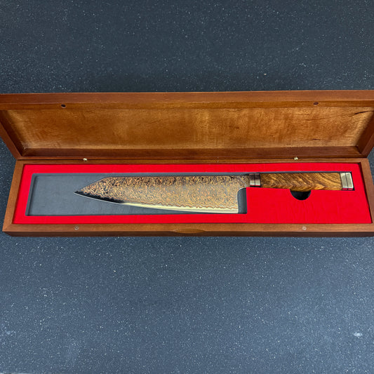 Cuchillo Kiritsuke de Cocina de Acero Damasco con Cobre "Akagane"