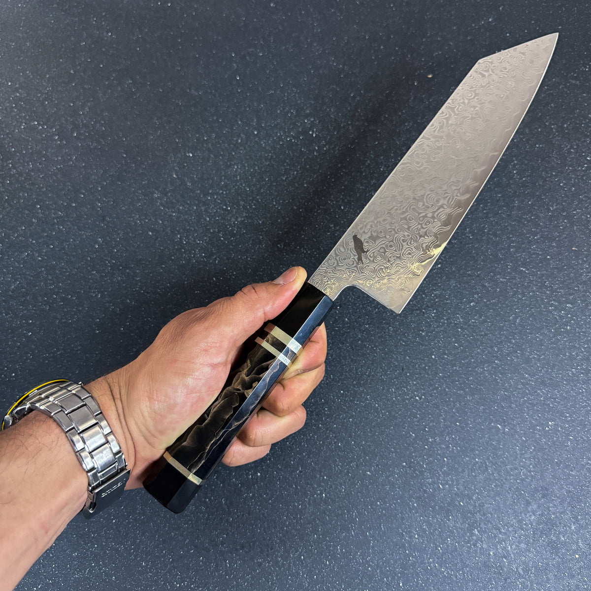 Cuchillo Kiritsuke de Cocina de Acero Damasco con Nucleo ZDP189 "Zanshin"