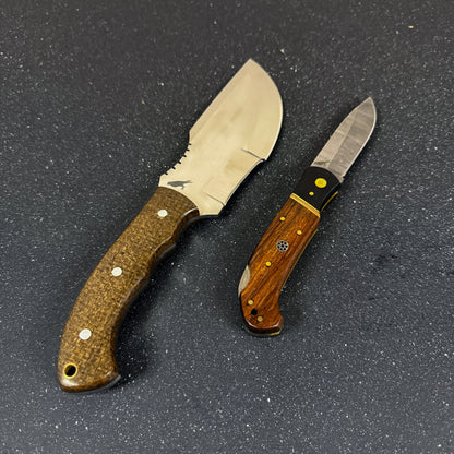 Cuchillo tracker supervivencia Rauka con navaja damasco 
