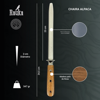 Ficha técnica Chaira Diamantada para Afilar Cuchillos 34,5cm "Alpaca"