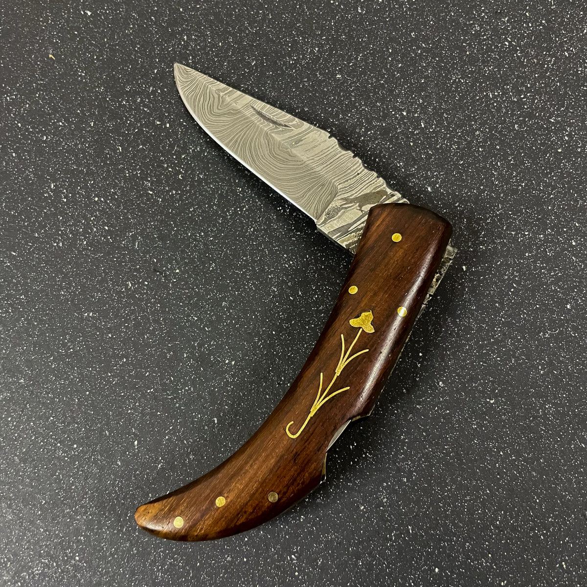 Navaja de Acero Damasco 20 cm Petrohué Rauka, vista adicional 1