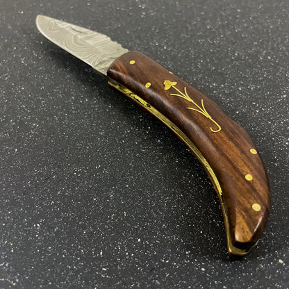 Navaja de Acero Damasco 20 cm Petrohué Rauka, vista adicional 4