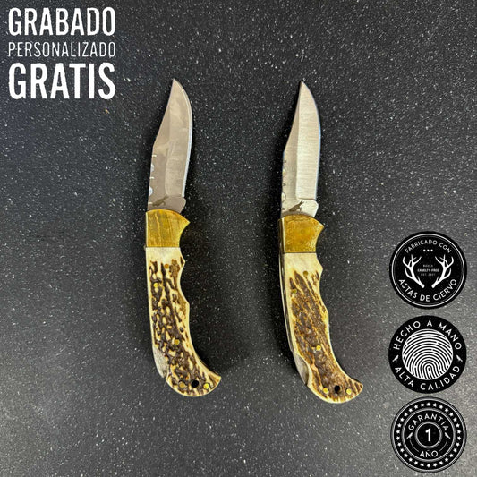 Pack 2 Navajas de Acero Inoxidable 17,5cm “Ciervo“
