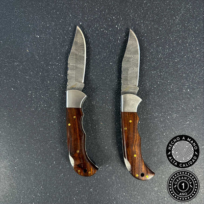 Pack 2 Navajas de Acero Damasco 20cm “Trancura“