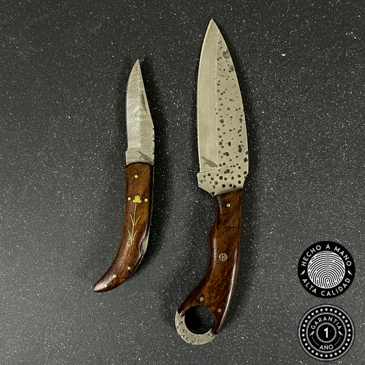 Pack Cuchillo Bushcraft 28cm "Cochrane"  y Navaja Deportiva 20cm "Petrohue"