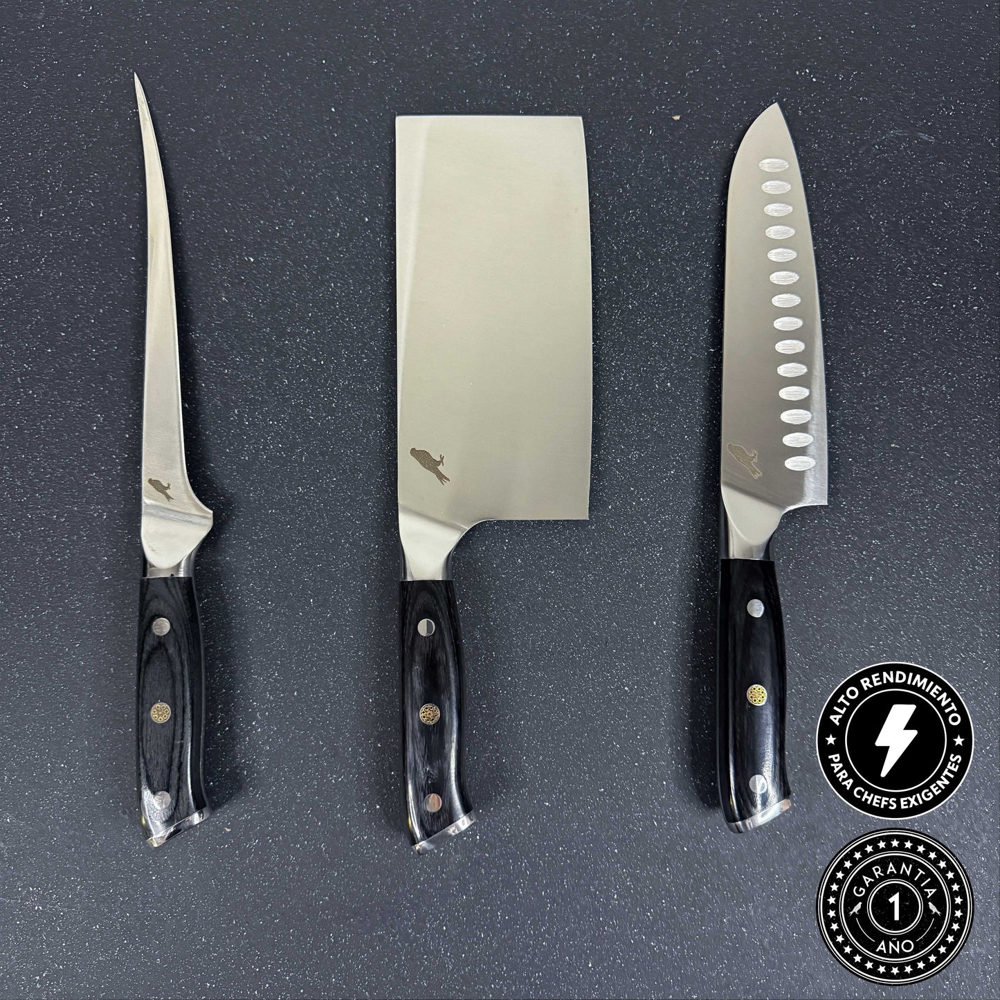Pack 3 Cuchillos de Cocina “Corcovado” / “Tapaca” / “Mocho”