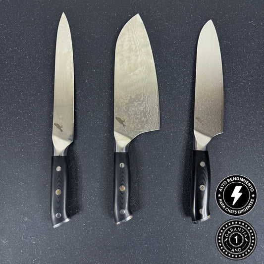 Pack 3 Cuchillos de Cocina "Tronador" / "Arenales" / "Cay"