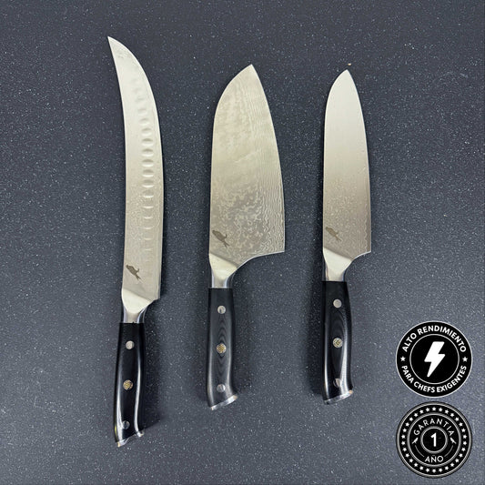 Pack 3 Cuchillos de Cocina "Tronador" / "Arenales" / "Sarmiento"