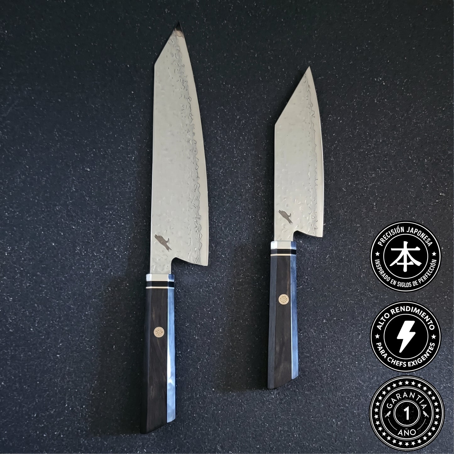 Pack 2 Cuchillos Japoneses Acero Damasco "Kiru" / "Tsuki"