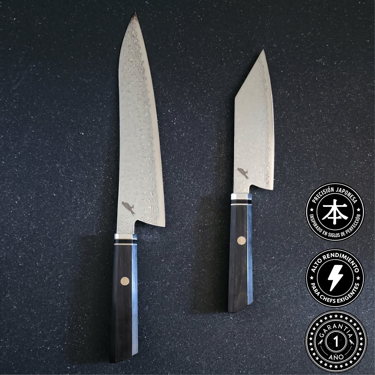 Pack 2 Cuchillos Japoneses Acero Damasco "Taku" / "Tsuki"