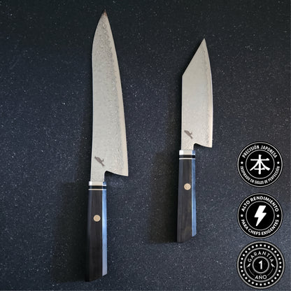 Pack 2 Cuchillos Japoneses Acero Damasco "Taku" / "Tsuki"
