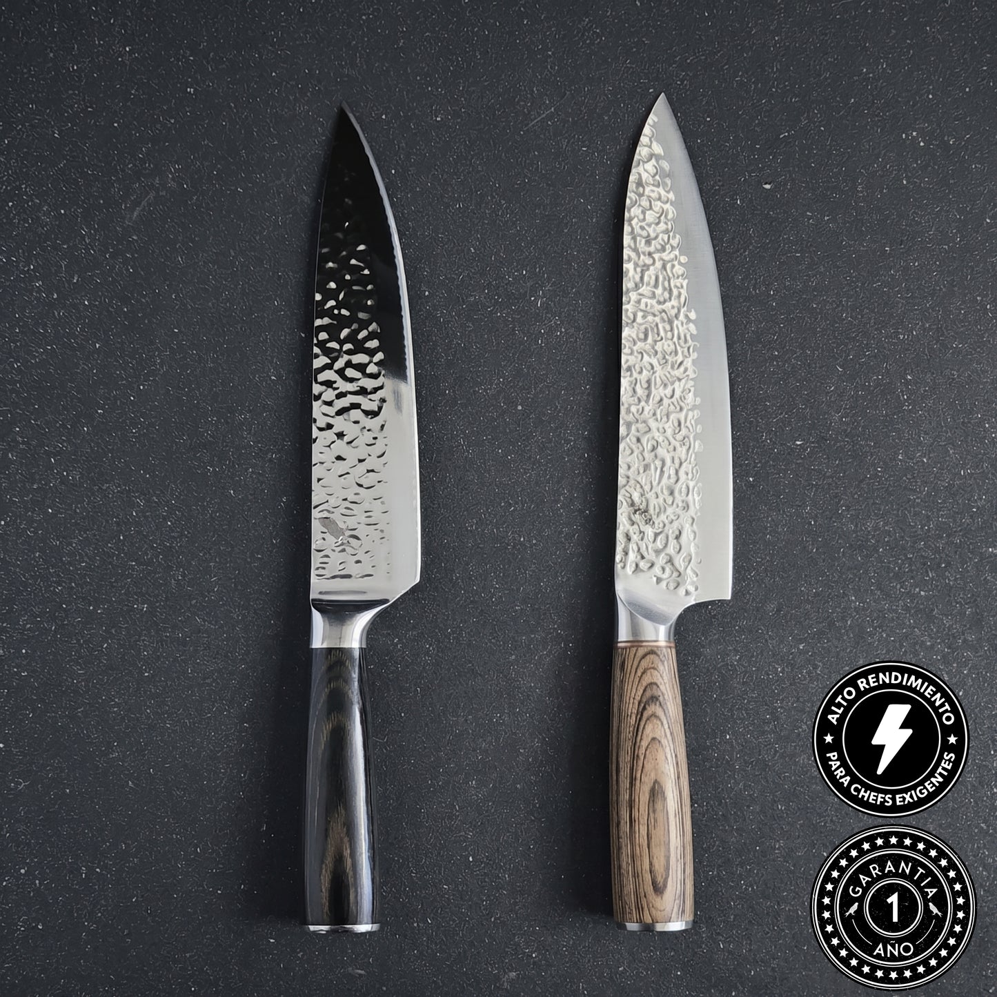 Pack de 2 cuchillos parrilleros de acero inoxidable. 