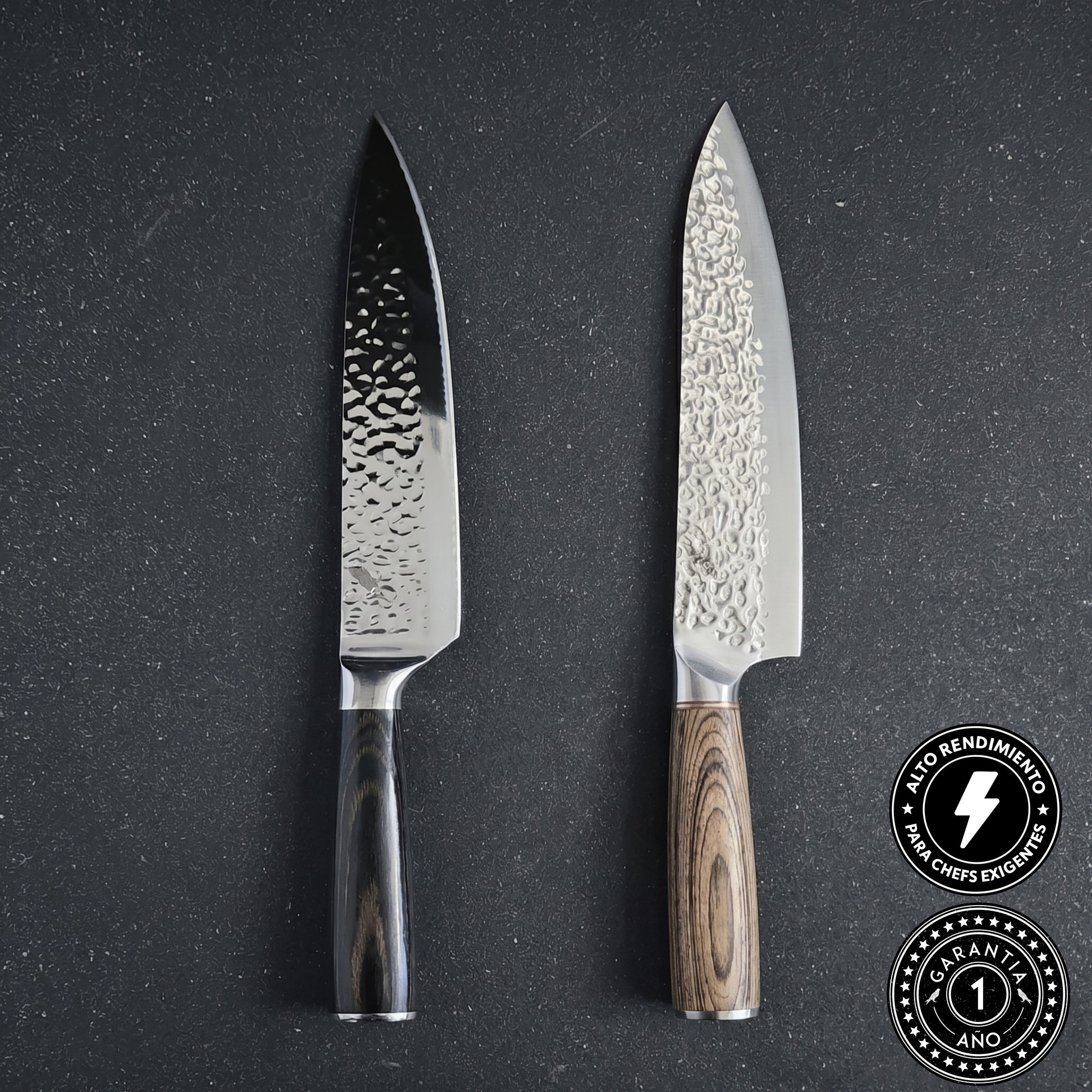 Pack de 2 cuchillos parrilleros de acero inoxidable. 