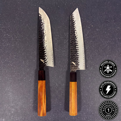 Pack 2 Cuchillos Japoneses Acero Damasco