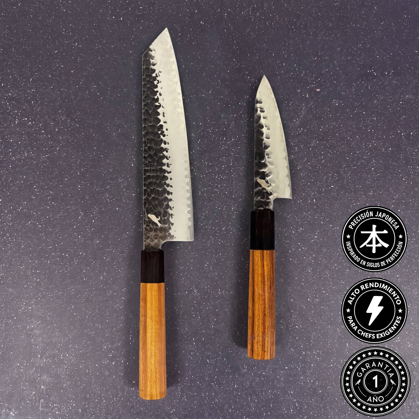 Pack 2 Cuchillos Japoneses Acero Damasco "Naoki" / "Akira"