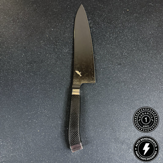 Cuchillo de Chef de Cocina de Acero Damasco con Núcleo M390 35cm "Hayate"