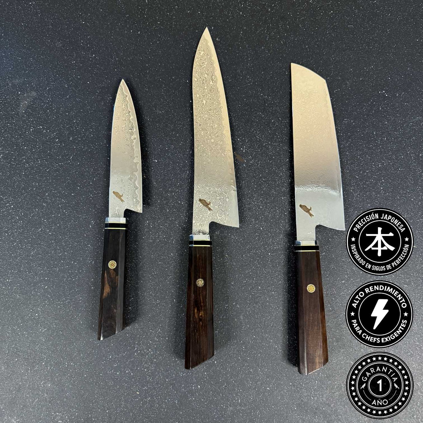 Pack 3 Cuchillos Japoneses "Taku" / "Tora" / "Iwa"