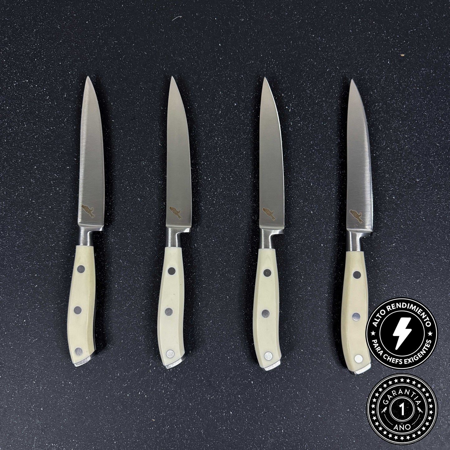 Set de 4 Cuchillos de Mesa Acero Inoxidable 23cm "Parva"