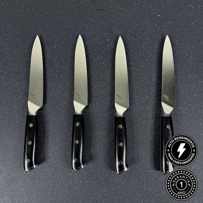 Set de 4 Cuchillos de Mesa de Acero Damasco 24 cm Reclus Rauka