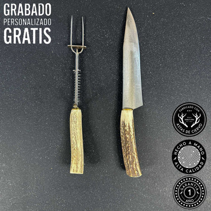 Cuchillo Parrillero 32cm “Culpeo“ + Pincho | Rauka