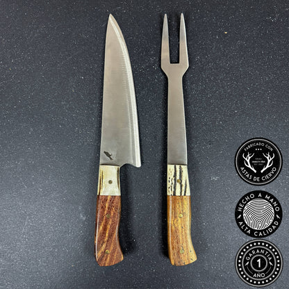 Set Cuchillo Parrillero y Pincho 31cm "Tenca"