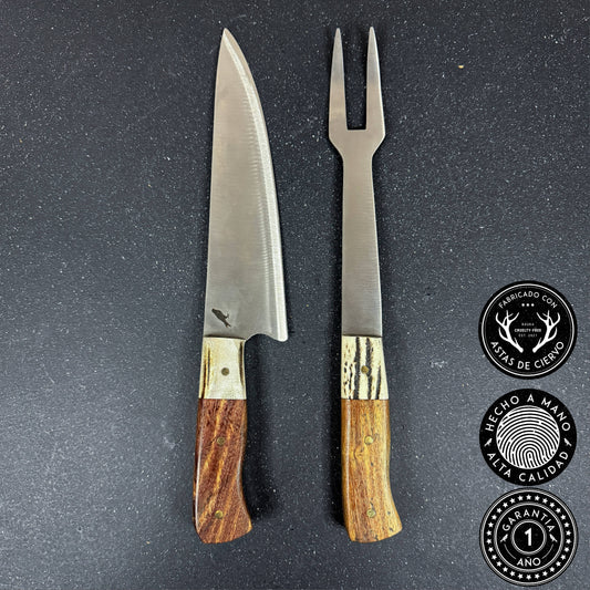 Set Cuchillo Parrillero y Pincho 31cm "Tenca"