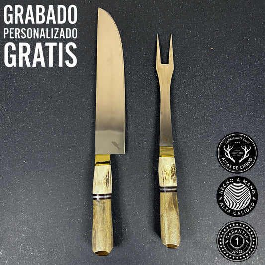 Cuchillo Parrillero 37cm “Chinchilla" + Pincho